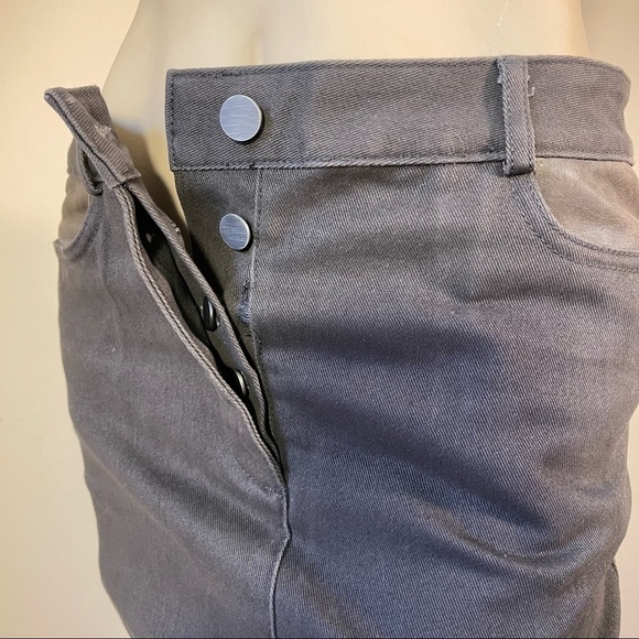 Alexander Wang Cotton Canvas Leather Jean Skirt - Picture 5 of 10